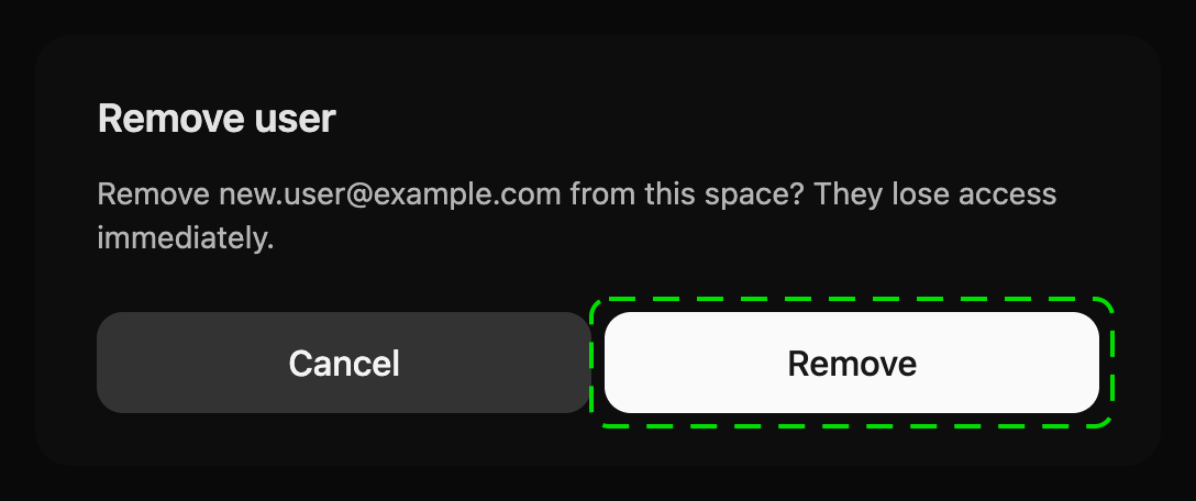 Remove user confirmation
